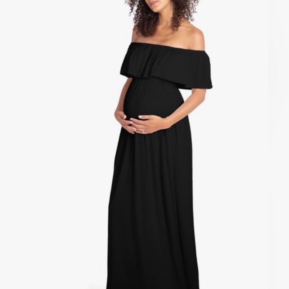 Ingrid & Isabel - Maternity Off-Shoulder Maxi Dress
